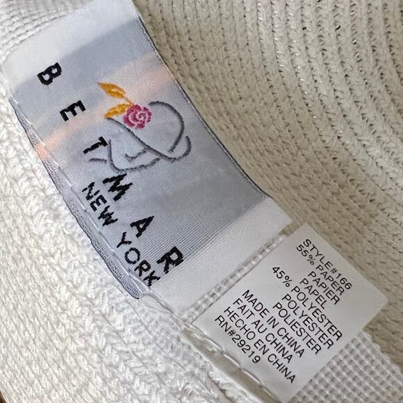 Vintage Betmar New York White Straw Hat with Bow main image 6